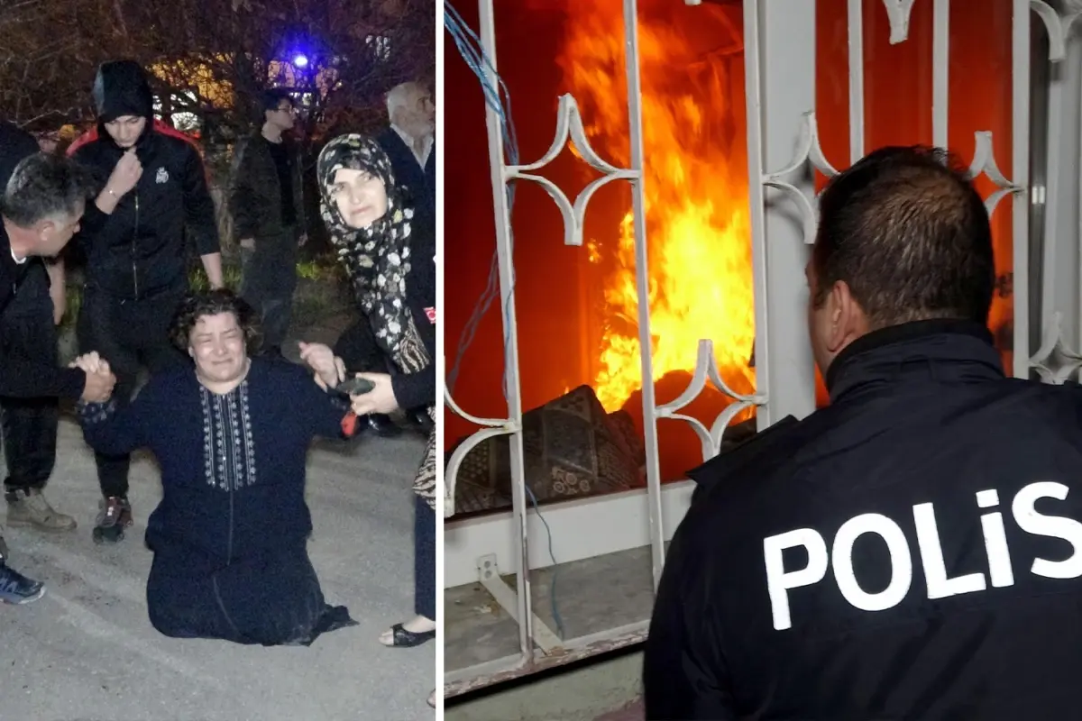 Boşanma davasından önce evi ateşe verdi: Yetimleri içeride kaldı!